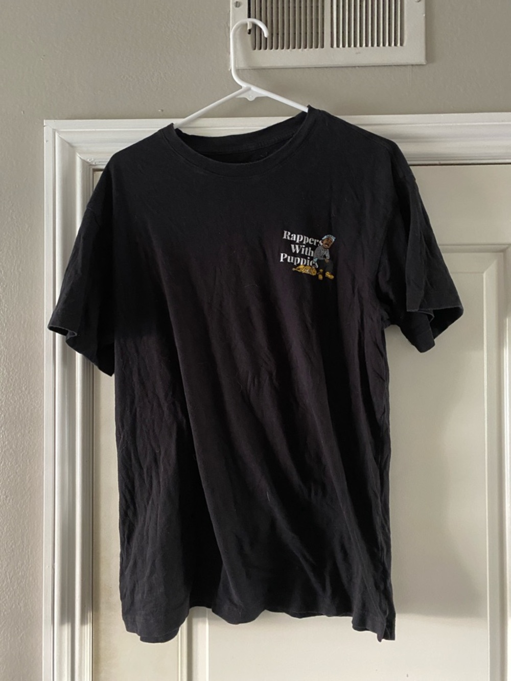 Rappers With Puppies Black Graphic Tee